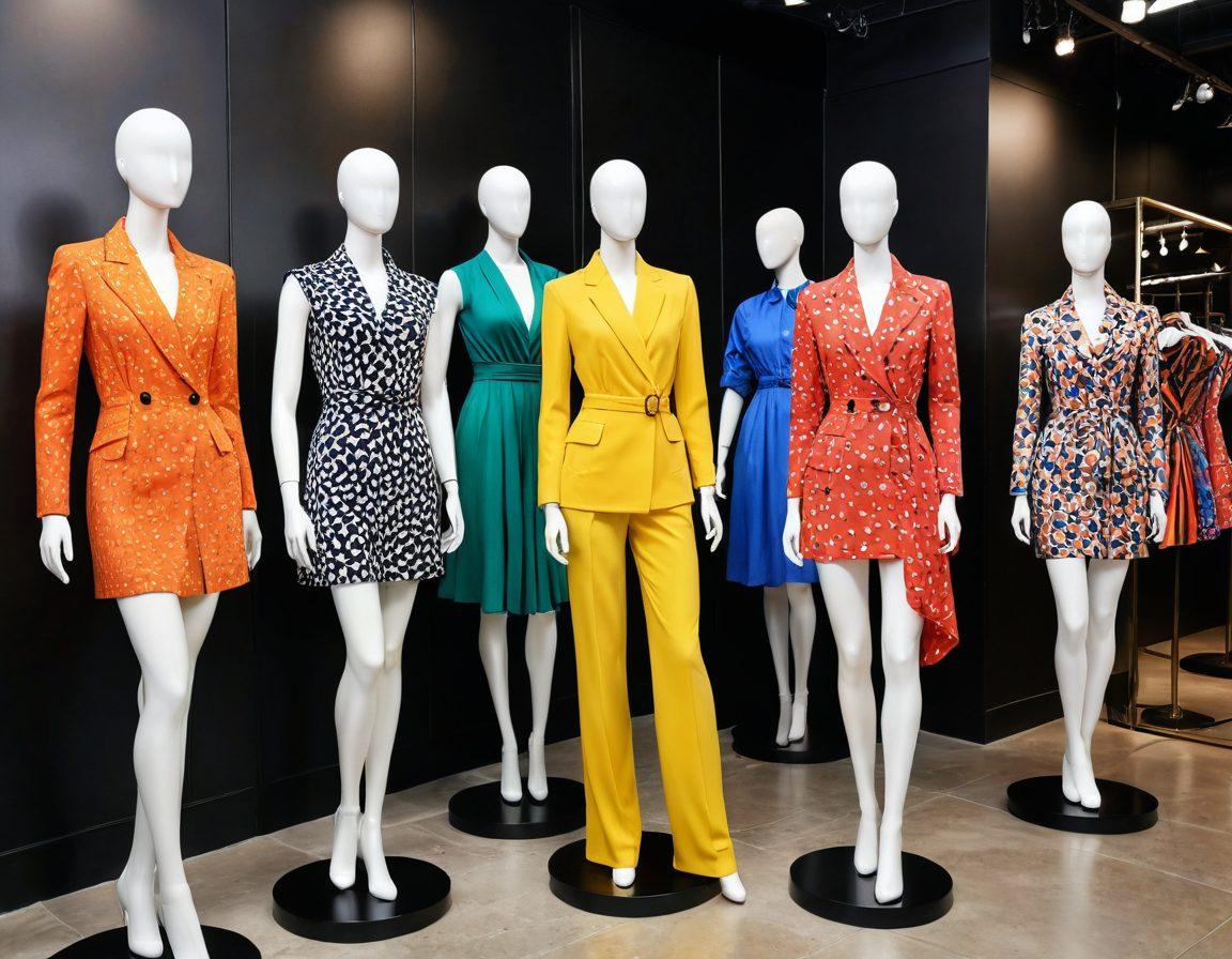 A stylish modern scene showcasing a variety of sneeves in bold colors and patterns, draped elegantly over fashionable outfits. Include mannequins displaying unique ways to wear sneeves as both functional and trendy accessories. The background features a chic urban environment, highlighting a blend of fashion and utility. Enhance with soft lighting to evoke a sophisticated atmosphere. watercolor painting. vibrant colors.